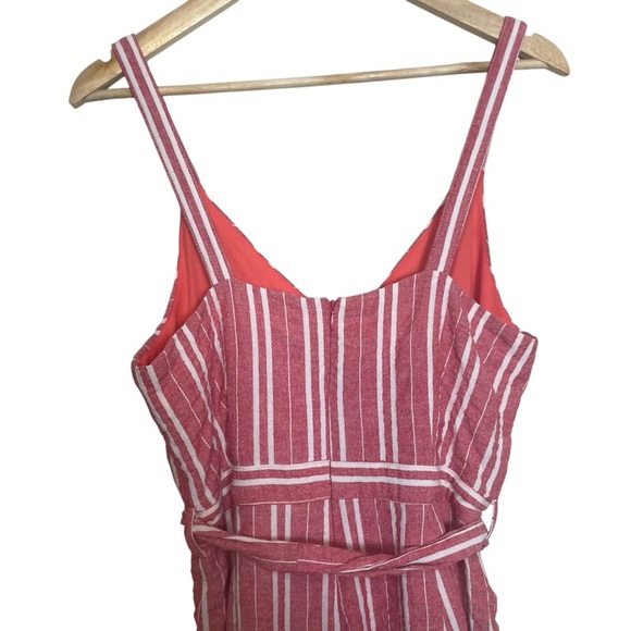 Anthropologie Red Striped Jumpsuit - Picture 6 of 15